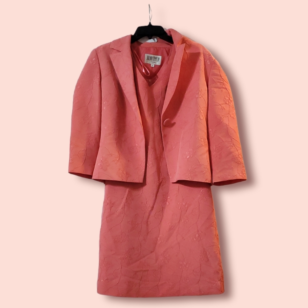 Coral Blazer & skirt set💕
